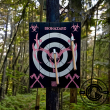 Load image into Gallery viewer, Toxic Pink Wild Buck Attack Axe Throwing Target