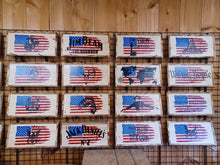 Load image into Gallery viewer, Deluxe Charred US Army Flag Handgun Concealment Wall Art