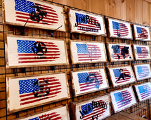 Load image into Gallery viewer, Deluxe Charred We The People Flag Handgun Concealment Wall Art
