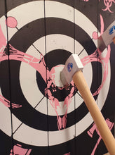 Load image into Gallery viewer, Toxic Pink Wild Buck Attack Axe Throwing Target