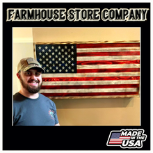 Load image into Gallery viewer, Large Charred Deluxe American Gun Concealment Flag With Jim Beam Wall Art 2.0