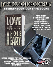 Load image into Gallery viewer, Gun Safe Book Love Design Tactical StealthBook