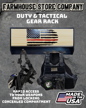 Load image into Gallery viewer, Deluxe Thin Red Line Flag Tactical Duty Gear Rack With Gun Concealment