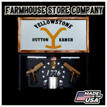 Load image into Gallery viewer, Yellowstone Ranch Deluxe Gun Concealment Flag Wall Art