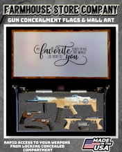 Load image into Gallery viewer, Gun Concealment Flag Deluxe Wall Art Charred White Favorite Design