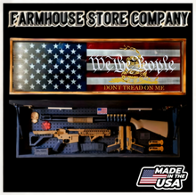 Load image into Gallery viewer, Half American Flag & We The People Gadsden Long Rifle Gun Concealment Flag Wall Art
