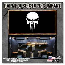 Load image into Gallery viewer, Gun Concealment Flag Deluxe Wall Art Charred Black Punisher Design