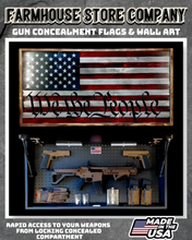 Load image into Gallery viewer, Gun Concealment Flag Deluxe Wall Art American Flag We The People Design
