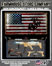 Load image into Gallery viewer, Gun Concealment Flag Deluxe Wall Art American US Marines Design