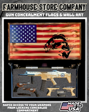 Load image into Gallery viewer, Gun Concealment Flag Deluxe Wall Art Charred Bass Design