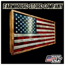 Load image into Gallery viewer, Large Charred Deluxe American Gun Concealment Flag Wall Art 2.0