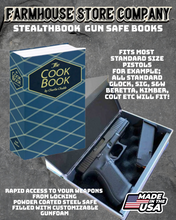 Load image into Gallery viewer, Gun Safe Book Cookbook Design Tactical StealthBook