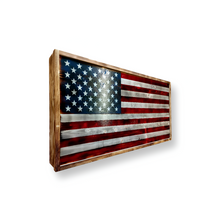 Load image into Gallery viewer, Large Charred Deluxe American Gun Concealment Flag With WTP & Gadsden Wall Art 2.0