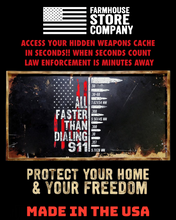 Load image into Gallery viewer, Deluxe Black Distressed Handgun Concealment Wall Art My Rights Don't End Design