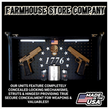 Load image into Gallery viewer, Deluxe Charred RWB American Flag Handgun Concealment Wall Art