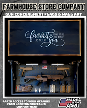 Load image into Gallery viewer, Gun Concealment Flag Deluxe Wall Art Charred Black Favorite Design