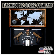 Load image into Gallery viewer, World Map Concealment Wall Art