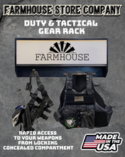 Load image into Gallery viewer, Deluxe Farmhouse Tactical Duty Gear Rack With Gun Concealment