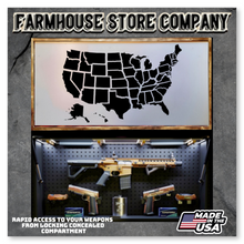 Load image into Gallery viewer, Gun Concealment Flag Deluxe Wall Art Charred White US Map Design
