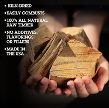Load image into Gallery viewer, PREMIUM HICKORY SMOKER WOOD CHUNKS 550 CUBIC INCH VALUE SIZE PRO PACK