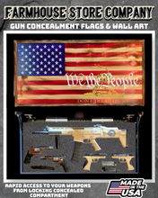 Load image into Gallery viewer, Gun Concealment Flag Deluxe Wall Art Charred WTP Gadsden Snake Design