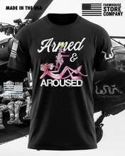 Load image into Gallery viewer, Armed & Aroused Patriotic T-Shirt