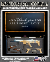 Load image into Gallery viewer, Gun Concealment Flag Deluxe Wall Art Charred Black Thank You Amen Design