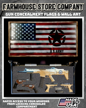 Load image into Gallery viewer, Gun Concealment Flag Deluxe Wall Art American US Army Design