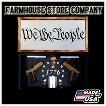Load image into Gallery viewer, We The People Deluxe Gun Concealment Flag Wall Art