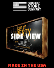 Load image into Gallery viewer, Deluxe Black Distressed Handgun Concealment Wall Art My Rights Don't End Design