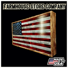Load image into Gallery viewer, Large Charred Deluxe American Gun Concealment Flag Wall Art 2.0