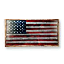 Load image into Gallery viewer, Large Charred Deluxe American Gun Concealment Flag With WTP & Gadsden Wall Art 2.0