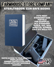 Load image into Gallery viewer, Gun Safe Book Blue Dictionary Design Tactical StealthBook