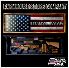 Load image into Gallery viewer, Half American Flag & We The People Long Rifle Gun Concealment Flag Wall Art