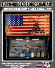 Load image into Gallery viewer, Gun Concealment Flag Deluxe Wall Art Charred Gadsden Snake Design