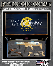 Load image into Gallery viewer, Gun Concealment Flag Deluxe Wall Art Charred Black Spartan Design