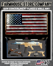 Load image into Gallery viewer, Gun Concealment Flag Deluxe Wall Art American Flag Design