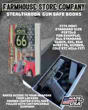 Load image into Gallery viewer, Gun Safe Book Route 66 Design Tactical StealthBook