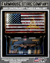 Load image into Gallery viewer, Gun Concealment Flag Deluxe Wall Art American WTP Gadsden Design