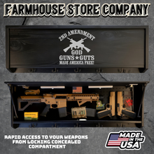 Load image into Gallery viewer, Gun Concealment Coat Rack Black Unit God Guns Guts Design