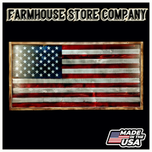 Load image into Gallery viewer, Large Charred Deluxe American Gun Concealment Flag Wall Art 2.0