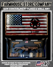 Load image into Gallery viewer, Gun Concealment Flag Deluxe Wall Art American US Army Design