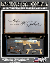 Load image into Gallery viewer, Gun Concealment Flag Deluxe Wall Art Charred White Together Design