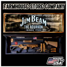 Load image into Gallery viewer, Jim Beam Long Rifle Gun Concealment Flag Wall Art