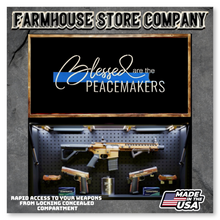 Load image into Gallery viewer, Gun Concealment Flag Deluxe Wall Art Charred Black Peacemakers Design