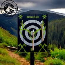 Load image into Gallery viewer, Toxic Green Wild Buck Attack Axe Throwing Target With Axe Included
