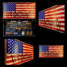 Load image into Gallery viewer, Large Charred Deluxe We The People  American Concealment Flag Wall Art 2.0
