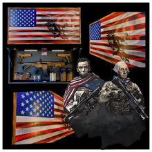 Load image into Gallery viewer, Large Charred Deluxe American Concealment Flag Wall Art 2.0 With Bald Eagle
