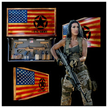 Load image into Gallery viewer, Large Charred Deluxe ARMY American Concealment Flag Wall Art 2.0
