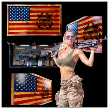 Load image into Gallery viewer, Large Charred Deluxe COAST GUARD American Concealment Flag Wall Art 2.0
